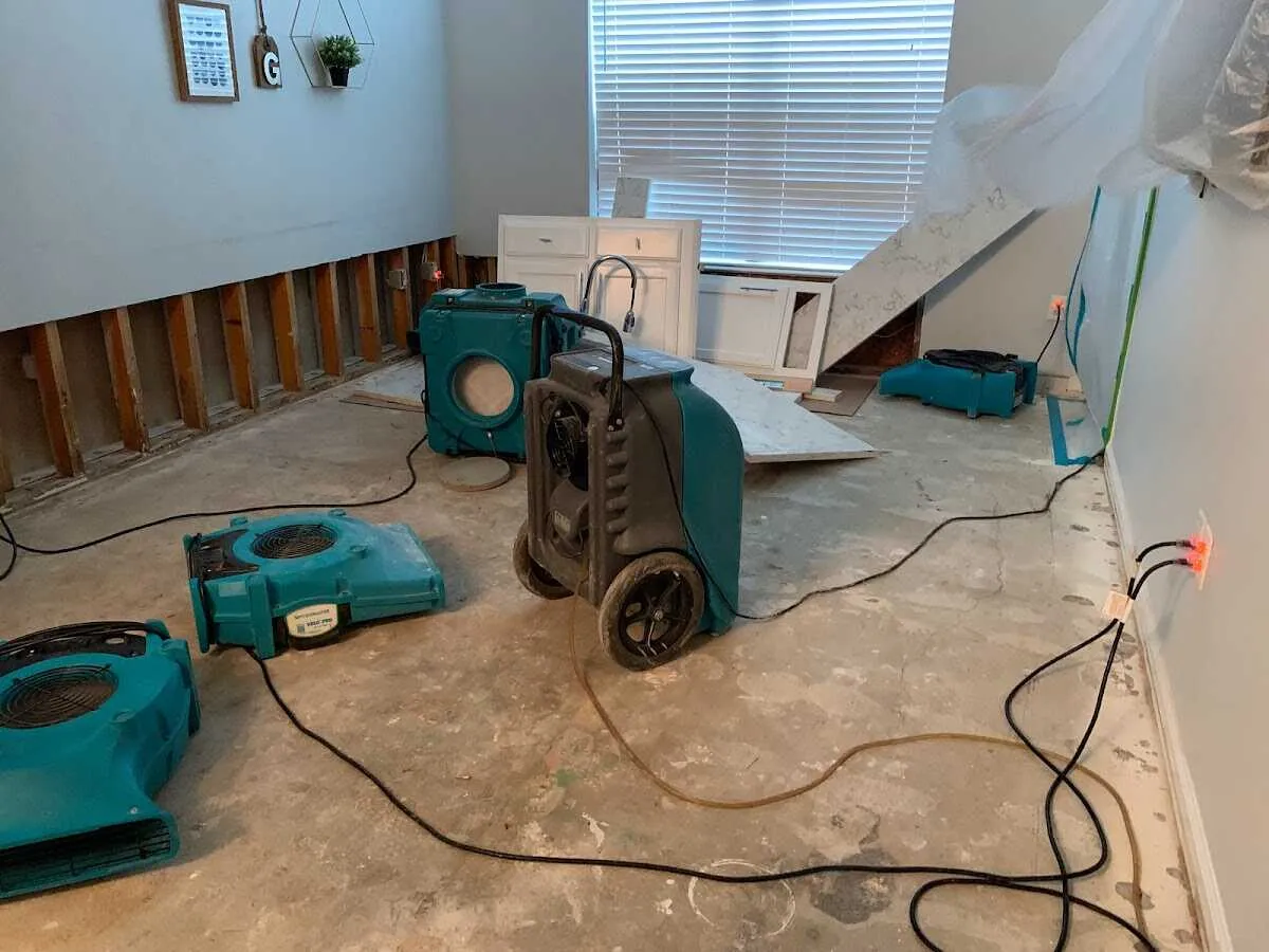 Dehumidifier in flood-cut room for Water Extraction & Removal in Shelton